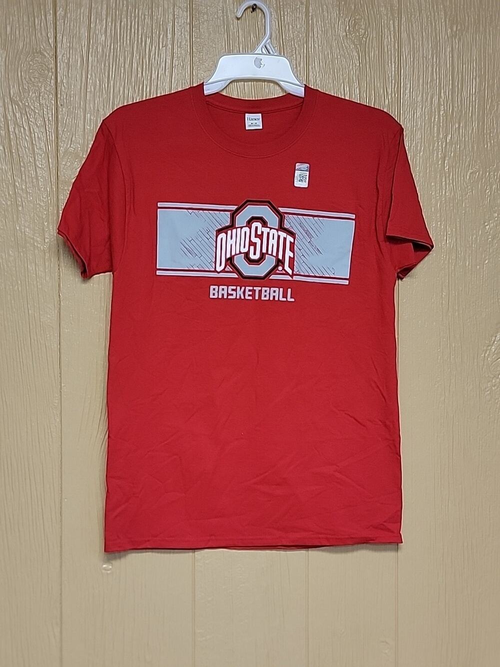 Hanes Mens Ohio State Basketball T-Shirt sz Medium Red Gray NEW WITHOUT TAGS